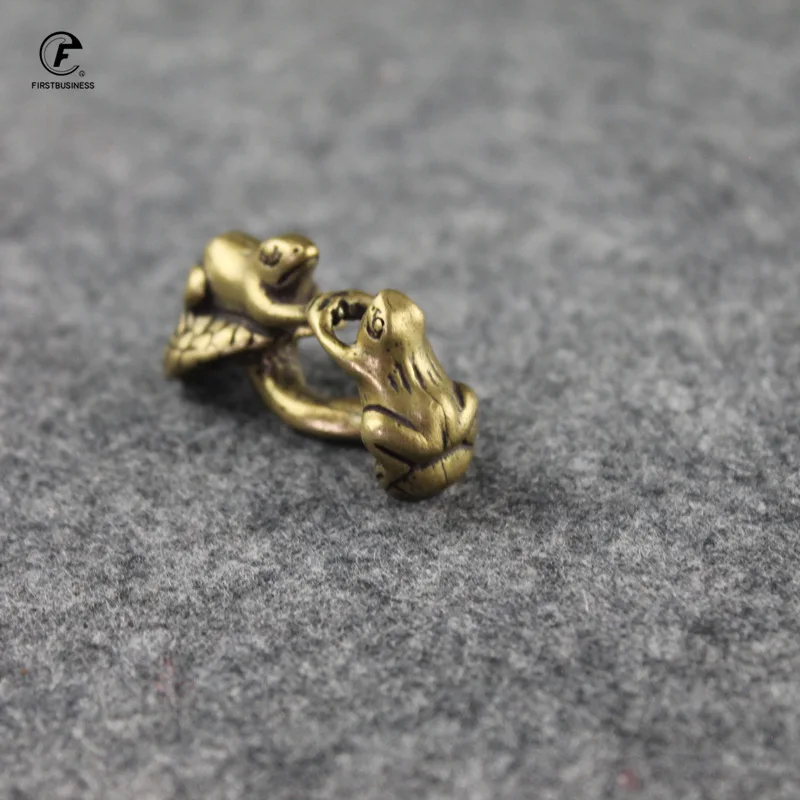 Медные миниатюры антикварная статуя животных из латуни маленькие украшения для