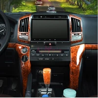 car styling interior wooden color holder handle vent cover trim 2008 2015 for toyota land cruiser 200 accessories