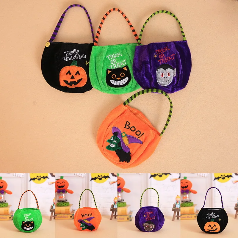 1 шт Хэллоуин украшения корзины для хранения Тыква трюк лакомство конфеты мешок