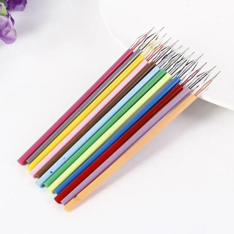 

12 Colors/Set Diamond Gel Pen Refills Candy Color Fineliner Gel For Student Stationery School Supplies Kawaii Set Pen Canet H7U1