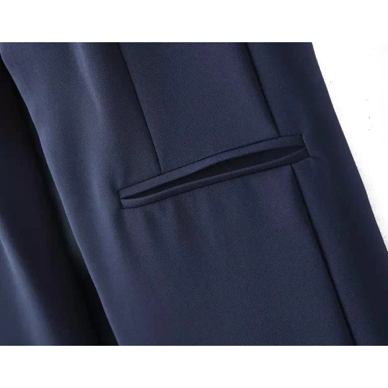 Женский Длинный блейзер-жилет с воротником-стойкой и двумя карманами | Женская