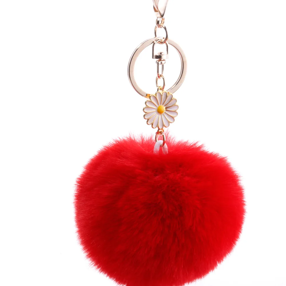 

1pc Creative Fake Fur Ball Pompom Keychain Keyring Pendents Accessories Toys Gifts DIY
