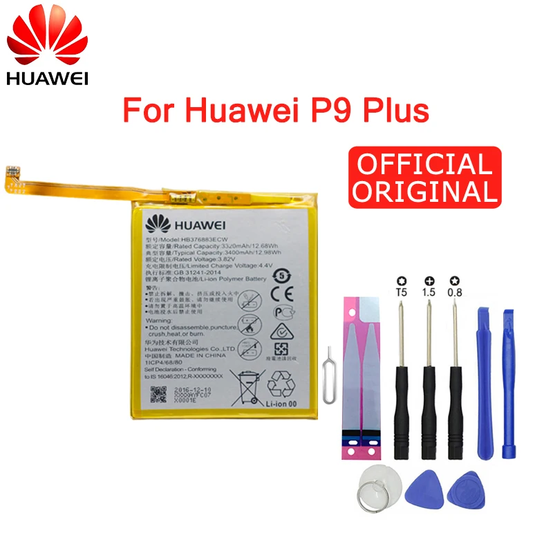 Hua Wei аккумулятор для телефона HB376883ECW для huawei Ascend P9 Plus VIE-AL10 3400 мАч сменные батареи Бесплатные инструменты