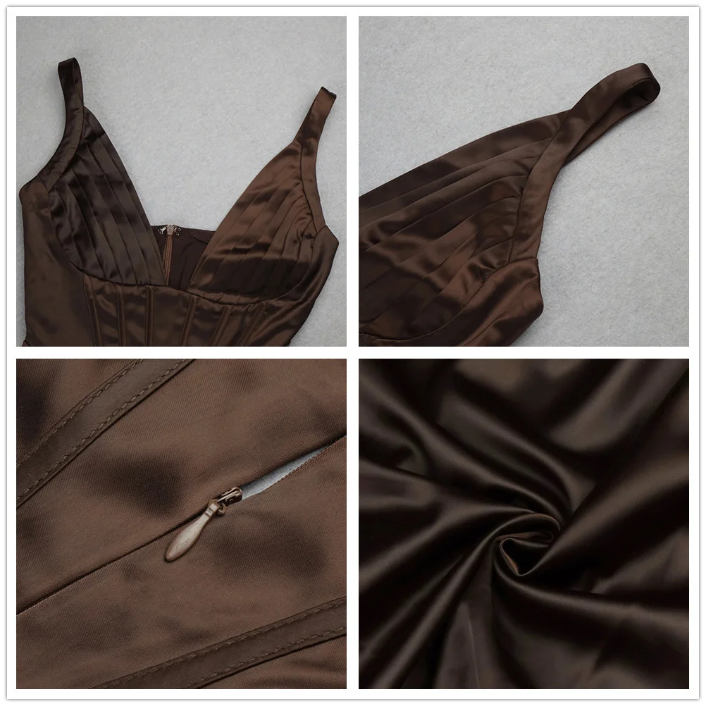 

2021 New Women Dress Deep V Neck Spaghetti Strap Summer Dress Party Club Celebrity Bodycon Dresses