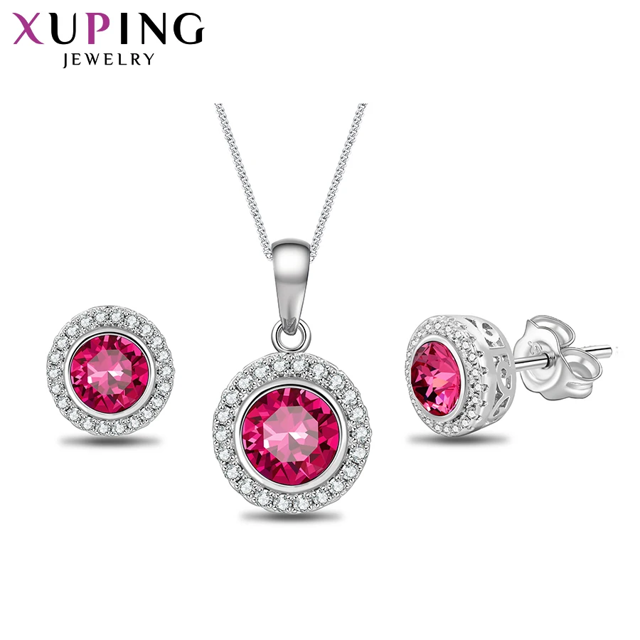 Xuping новые ювелирные изделия серьги ожерелье набор кристаллов от Swarovski Европейский Стиль Вечерние юбилей подарок для женщин S179.2-60114
