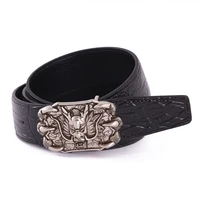 western cowboy square faucet belt buckle zinc alloy pu leather belt casual personality decoration men and women accessories
