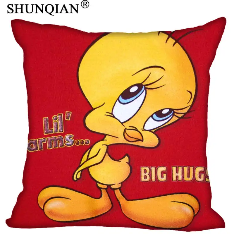 Новое поступление твиety квадратная подушка чехол на молнии индивидуальный Чехол