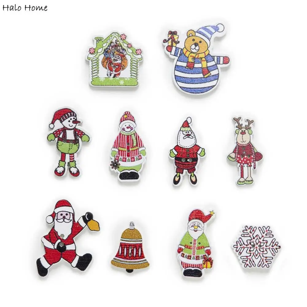 10 шт. Разные стили По индивидуальному заказу Рождественская тема деревянные