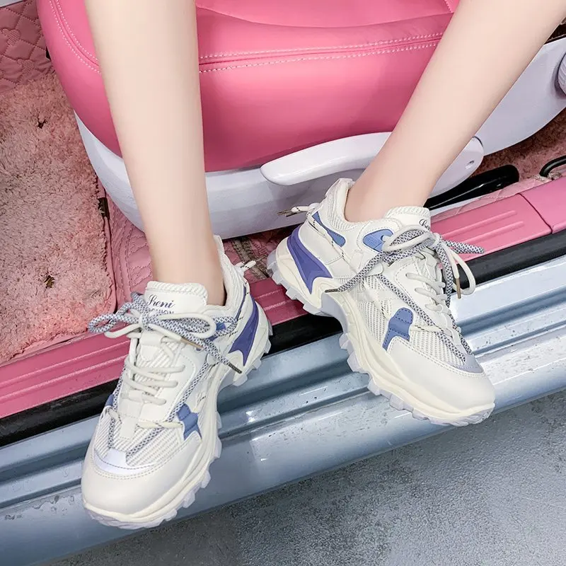 

Hot Popular Chunky Shoes Women's Summer 2021 New Wild Lace-up Trend Breathable Sports Casual Sneakers Zapatillas Mujer