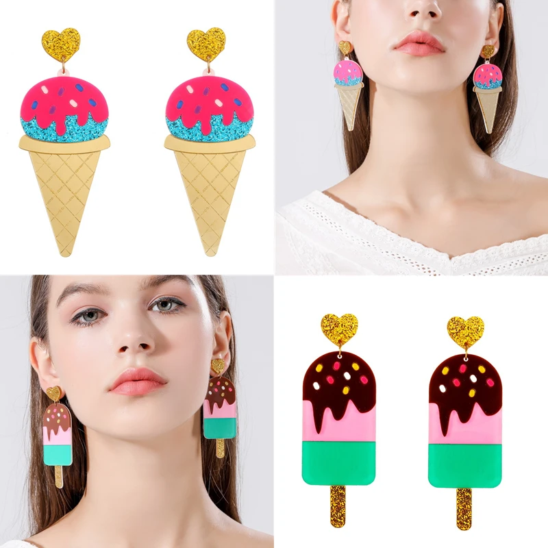 Панк украшения для ночного клуба карамельного цвета мороженое конус Любовь