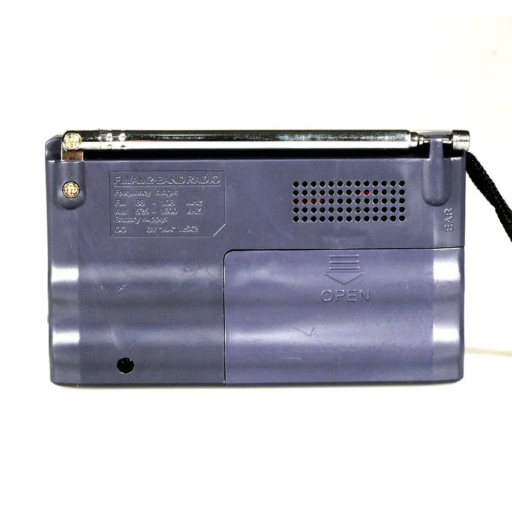 Карманное мини радио AM FM тонкий портативный приемник стереодинамики музыкальный