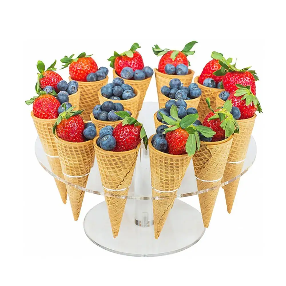 

16 Hole Acrylic Cupcake Ice Cream Holder Stand Display Rack for Wedding Party