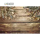 Laeacco виниловые деревянные фоны для фотосъемки Рождественская сосна подарок горошек ребенок портрет фото фон фотостудия