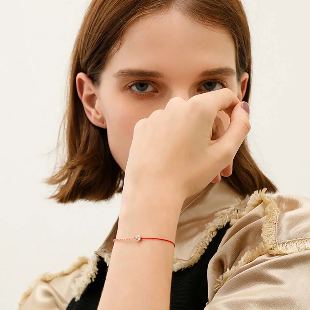 B01-001F красная нить линии ручной работы строка цепи браслеты из нержавеющей стали