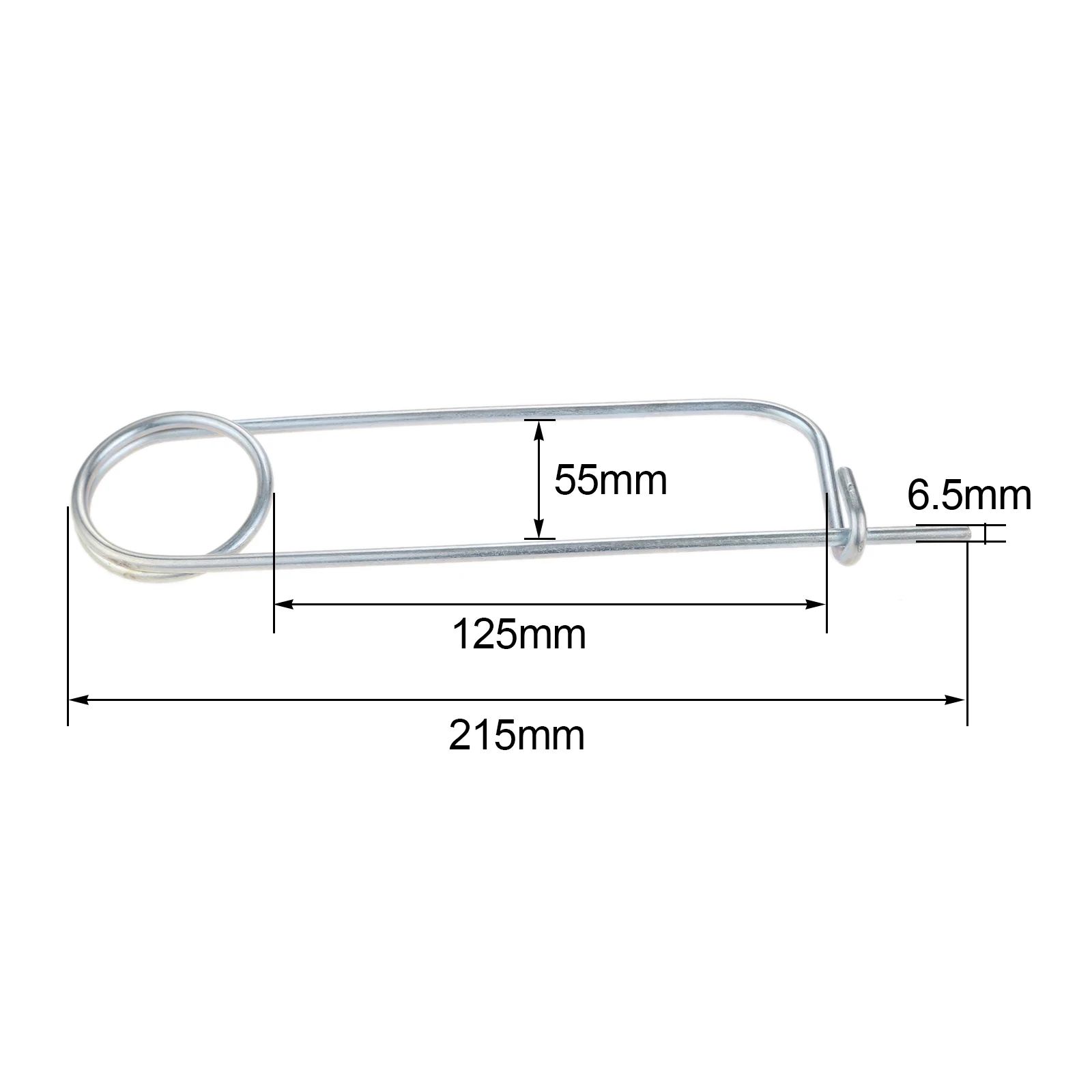 6.5X125X55mm 1pcs DRELD 10/5/1 шт. стальная брошь Форма шплинт английские булавки Пружинные контакты SMT/SMD быстрая фиксация брошь запорная задвижка для фермы газон садовый сцепного устройства - Диаметр: 6.5X125X55mm 1pcs