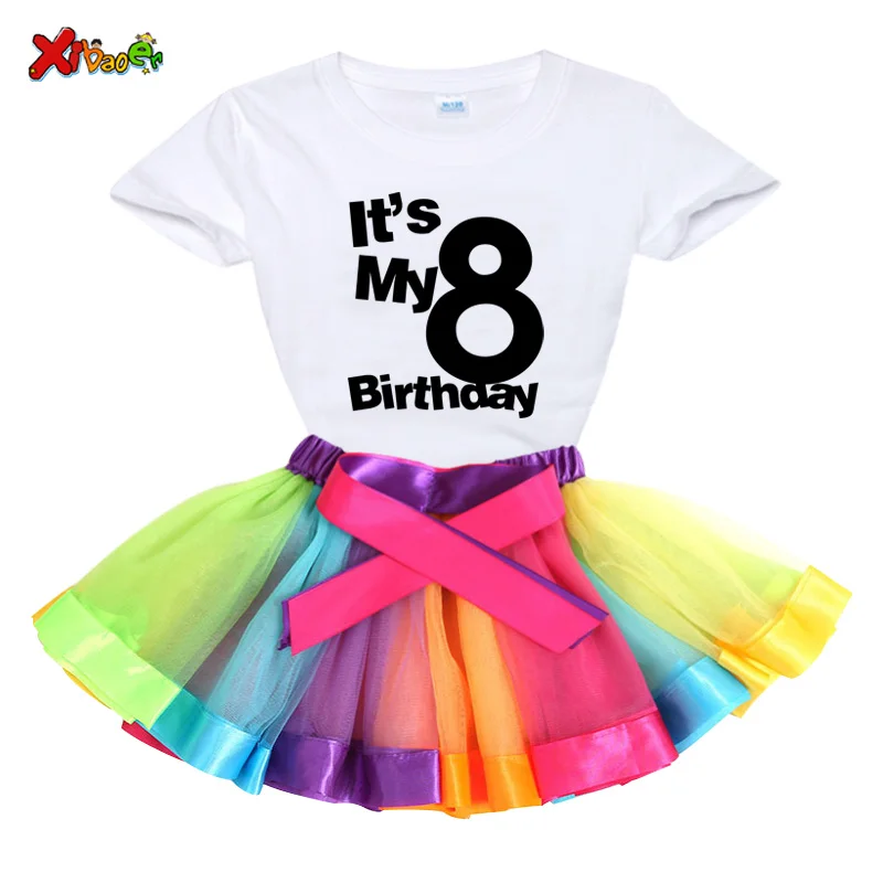 Детское Радужное платье для девочек 3-5 лет |