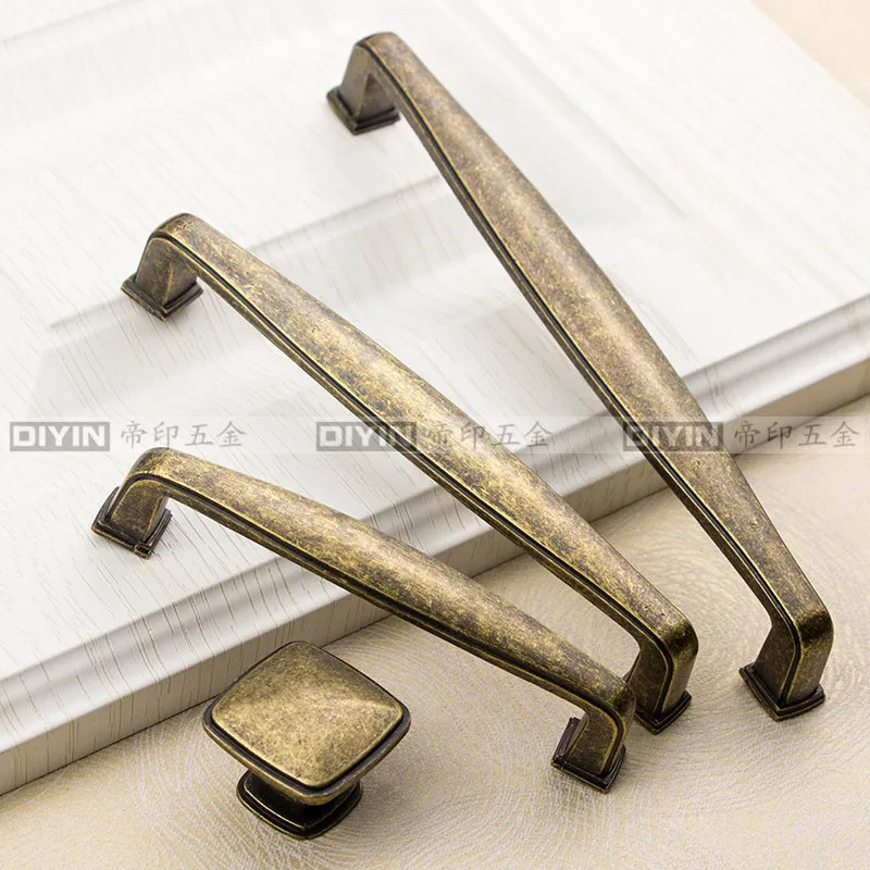 Простая бронзовая дверная ручка в старинном стиле металлическая фурнитура для