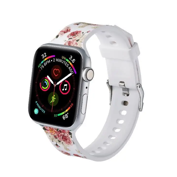 Ремешок силиконовый для Apple Watch series 1 2 3 38 мм 42 мягкий цветной браслет iWatch 4 5 44 40