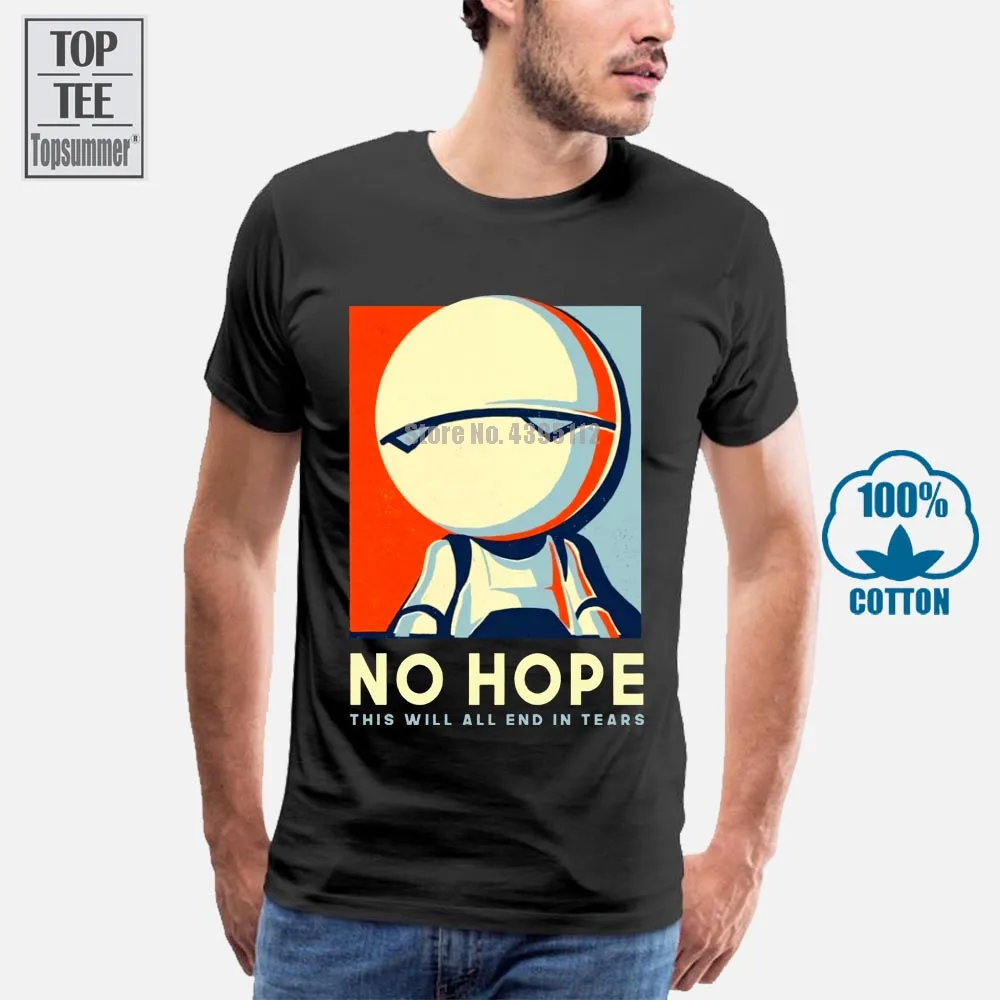 

Funny No Hope Men'S T Shirt Marvin The Paranoid Android Hitchhiker'S Guide To The Galaxy Funny Artsy Awesome Artwork Printed Tee