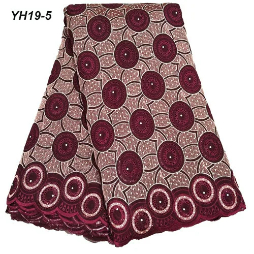 YH19-5 MIRAFEEL Французская ткань для тюли кружевная Высококачественная африканская кружевная ткань швейцарская вуаль кружева для свадьбы 5 ярдов YH19 - Цвет: YH19-5