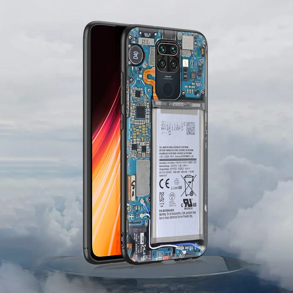 

Circuit Board Shockproof Soft Cover for Redmi Note 7 8 8T 9 9S 10 Pro Luxury Case 7 7A 8 8A 9A 9C TPU Phone Case Shell