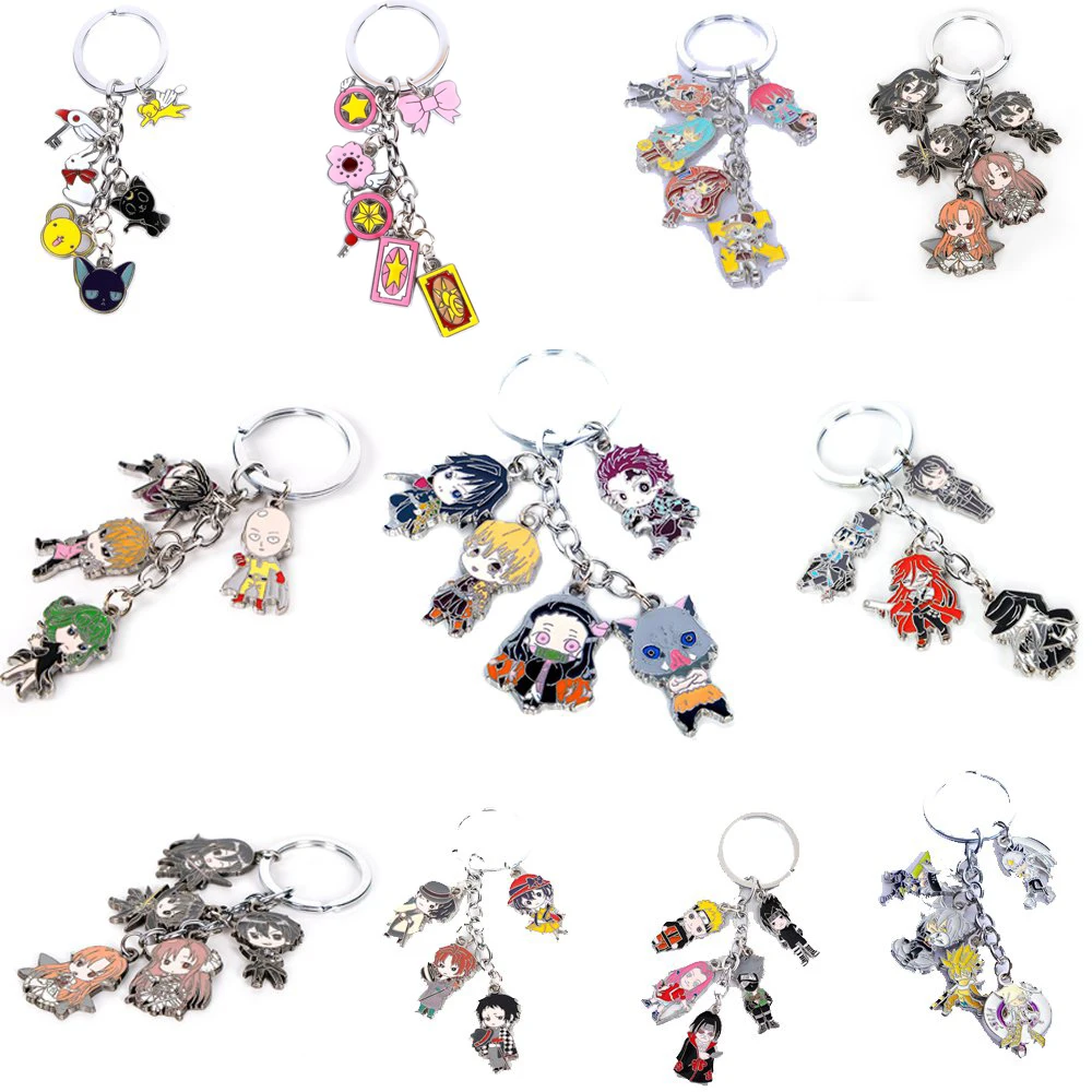 Набор брелоков для ключей мультяшная фигурка истребителя демонов Бунго бродячих