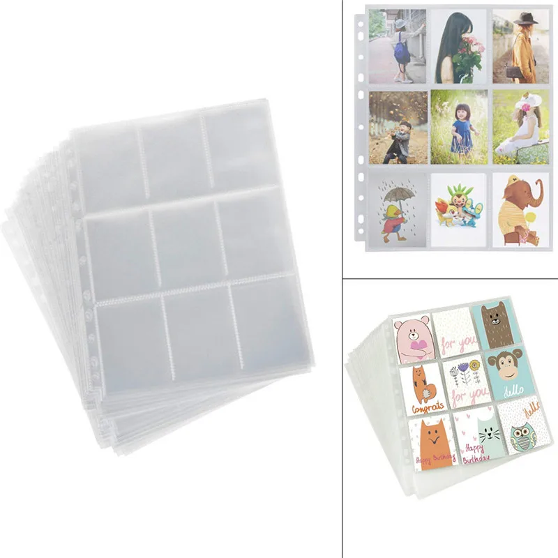 

5/10/20Pc Trading Card Sleeves Storage Wallets Album Pages Collection Coin Holders Wallets Sleeves Photo Albums Supplies