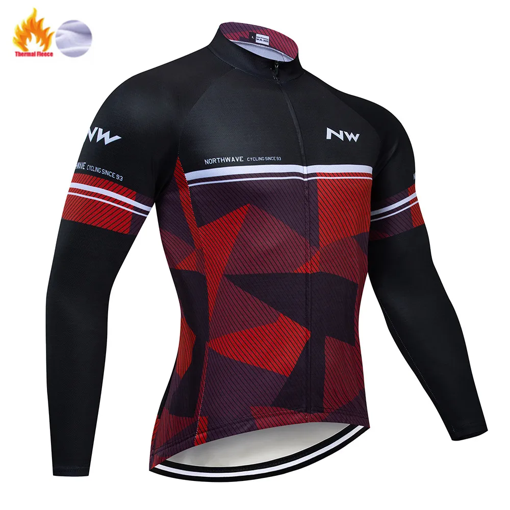 NW Майо Ciclismo MTB Зимняя одежда для велоспорта с длинным рукавом, комплект Джерси, теплая флисовая одежда, одежда для верховой езды, комплект Ropa Ciclismo - Цвет: Winter Jersey