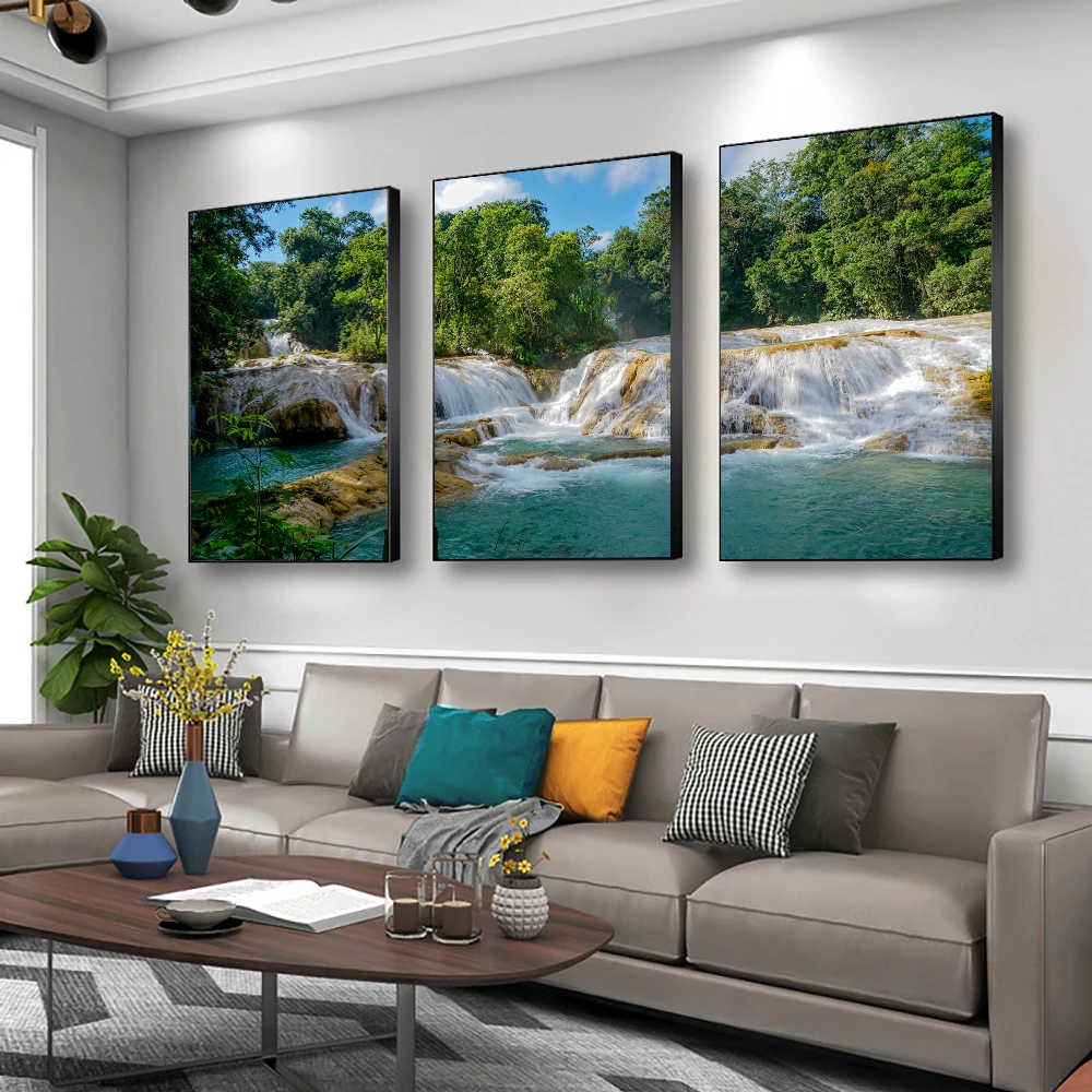 3 шт./комплект настенные картины Водопад