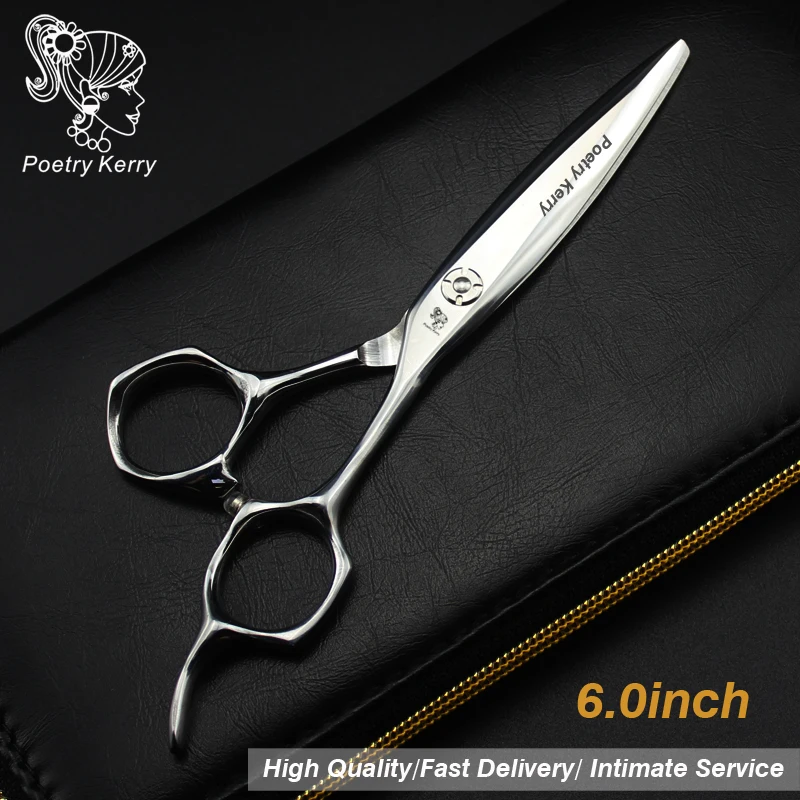 

6 inch poem Kerry "Professional hair Barber scissors set straight scissors and curved pieces hair care & styling