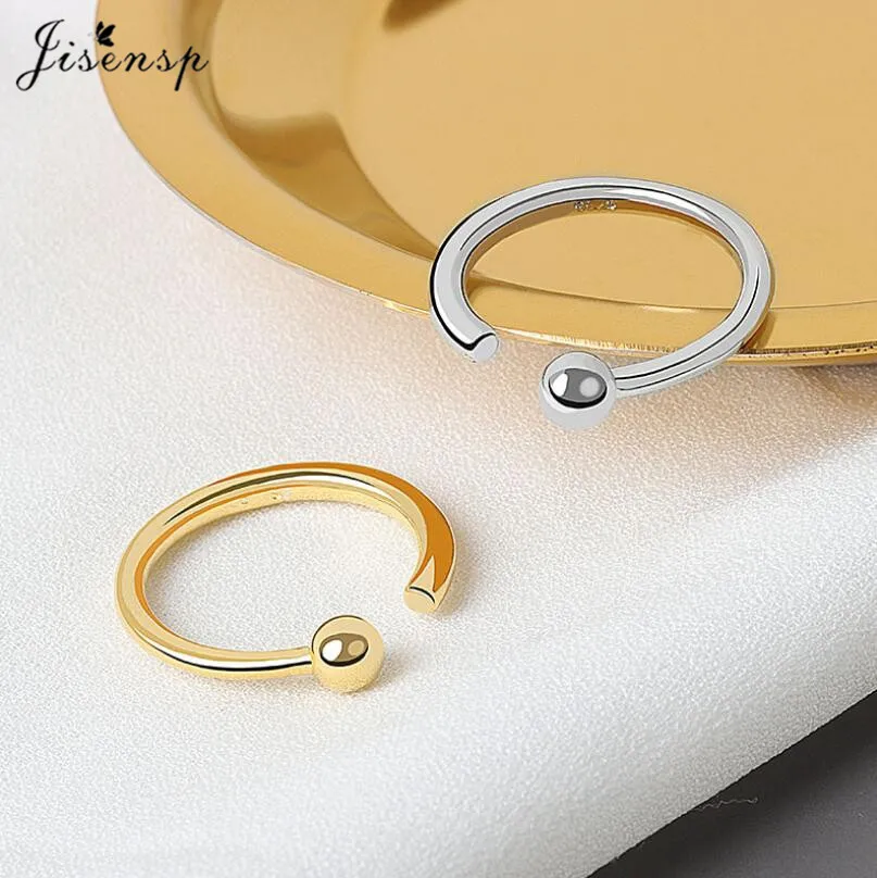 Геометрические открытые Регулируемые кольца Jisensp для женщин Простые Модные на