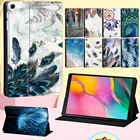 Флип-чехол для планшета Samsung Galaxy Tab S7, T870, T875 11 дюймов, для Tab S6 Lite, P610, P615Tab S6, T860, T865, чехол с узором в виде перьев