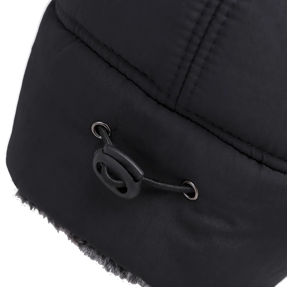 Классическая черная зимняя мужская и женская теплая Рыболовная Шапка с маской