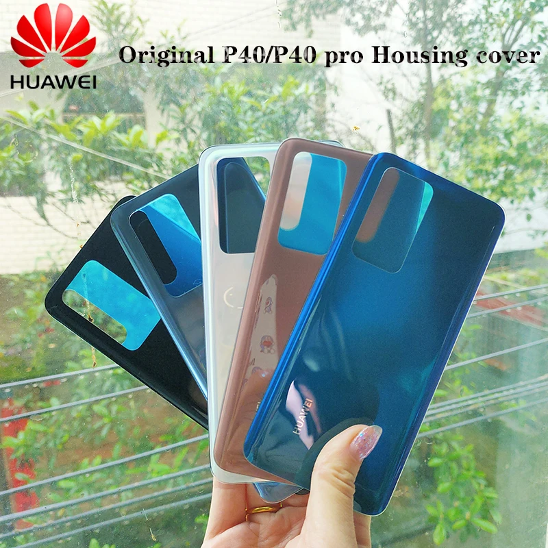

Оригинальная Задняя стеклянная крышка для HUAWEI P40 P40Pro, задняя крышка для замены аккумулятора для Huawei, искусственная кожа, с наклейками и лого...