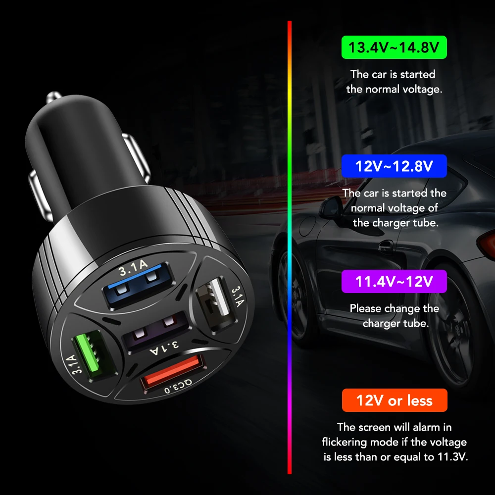 5 Ports USB Car Mobile Phone Charge Adapte for VW Polo Passat B5 Golf 4 6 Jetta Mk6 Tiguan CrossFox Plus Eos Scirocco | Автомобили и