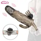 Двойной удлинитель многоразовые насадки на пенис IKOKY, презерватив для мужчин и увеличение члена с задержкой эякуляции, интимные игрушки для взрослых