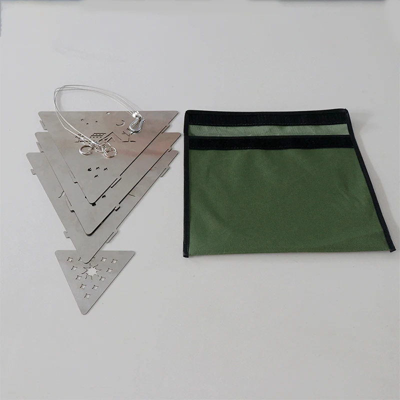 Портативная плита для кемпинга из нержавеющей стали геометрической формы