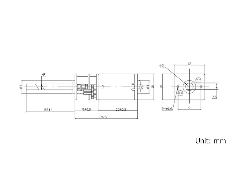 Металлический редукторный двигатель N20 редуктор постоянного тока 3 в 6 12 В с