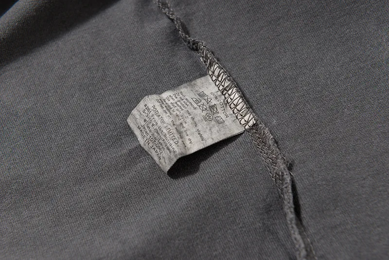 

2021 Trendy New Loose Washed Batik Gray Ghost Mountain Pattern Youth Casual Short Sleeve1:1 high copy