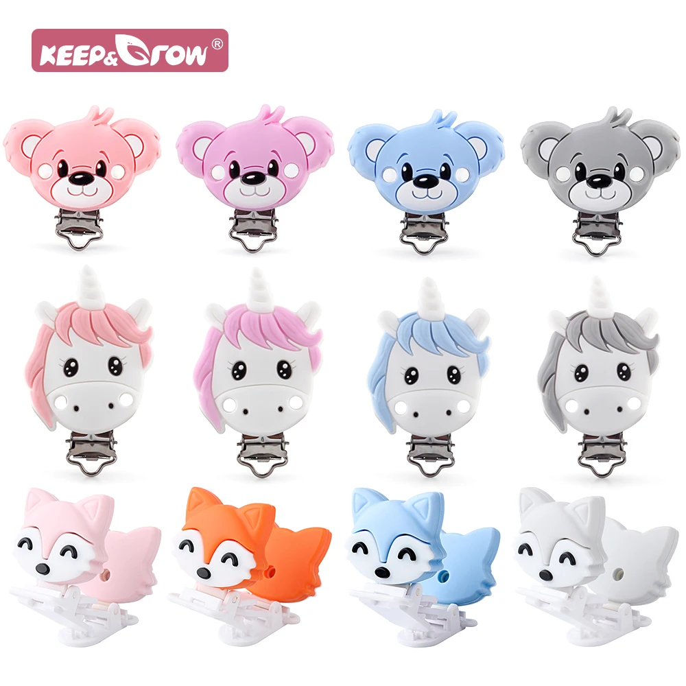 3 шт. силиконовая соска пустышка с Медведь Лиса значки Единорог Сделай Сам