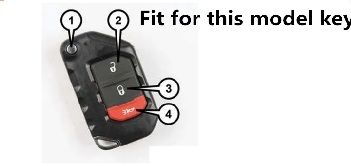 Ключ чехол брелока Дистанционного Управления Кепки принципиально для Jeep Wrangler JL