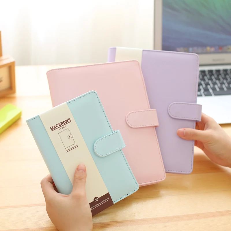 А5 А6 пастельный дневник в форме листьев подарок для девушки карамельный цвет