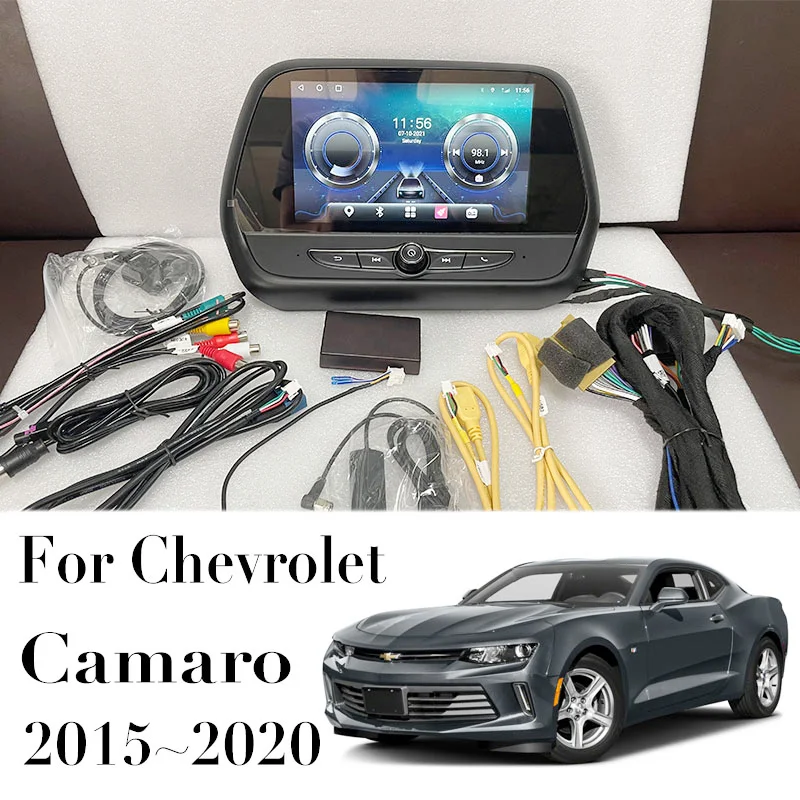 

Для Chevrolet Camaro 2015 ~ 2020 автомобильная аудиосистема навигации стерео Carplay Birdview вокруг системы 9 дюймов