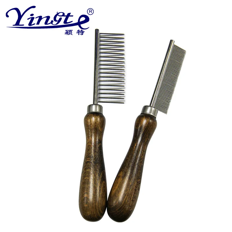 Pet из орехового дерева блохи для вычесывания вшей собаки кошки Groming инструменты