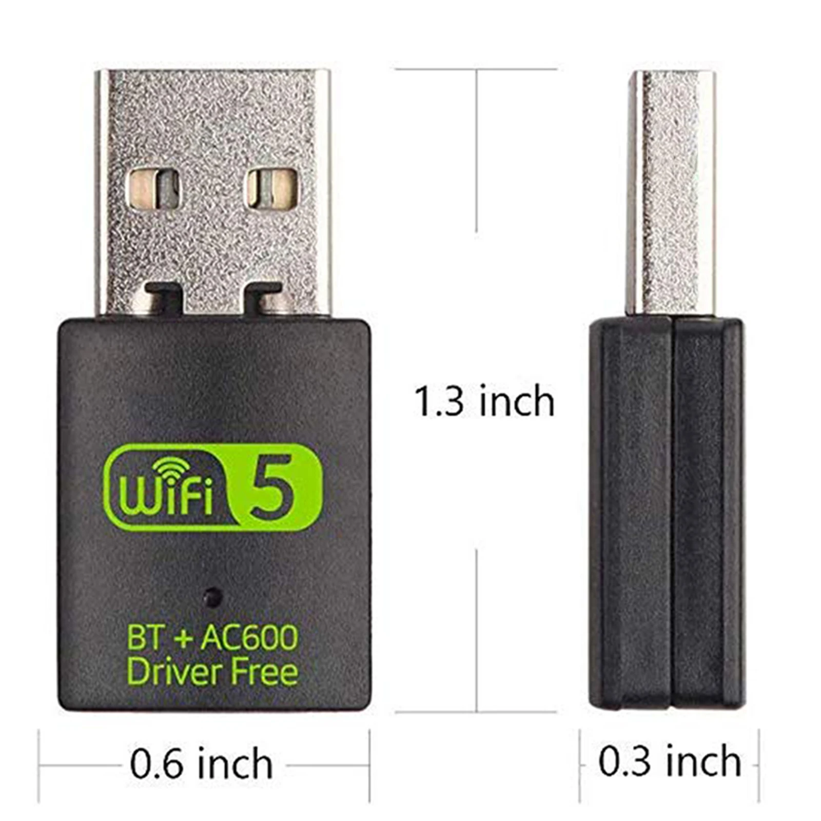 USB WiFi адаптер 600 Мбит/с 2 4 ГГц Wi-Fi 5 приемник со встроенным антенна телевизионная