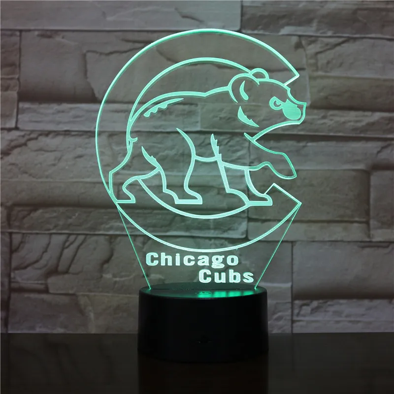 

Cartoon Cute Heart Bear Shape Acrylic LED Lamp 3D Baby Night Light Sleeping Lighting 7 Colors with Touch and Remote Control