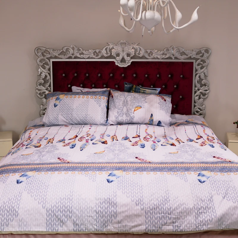 Сельское небольшое постельное белье с цветочным принтом разного размера