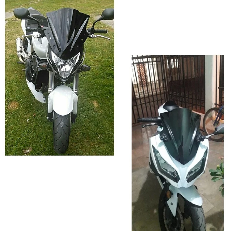 Лобовое стекло мотоцикла с двойным пузырьком для Kawasaki Ninja 300 EX300 2013 2014 2015 2016 2017