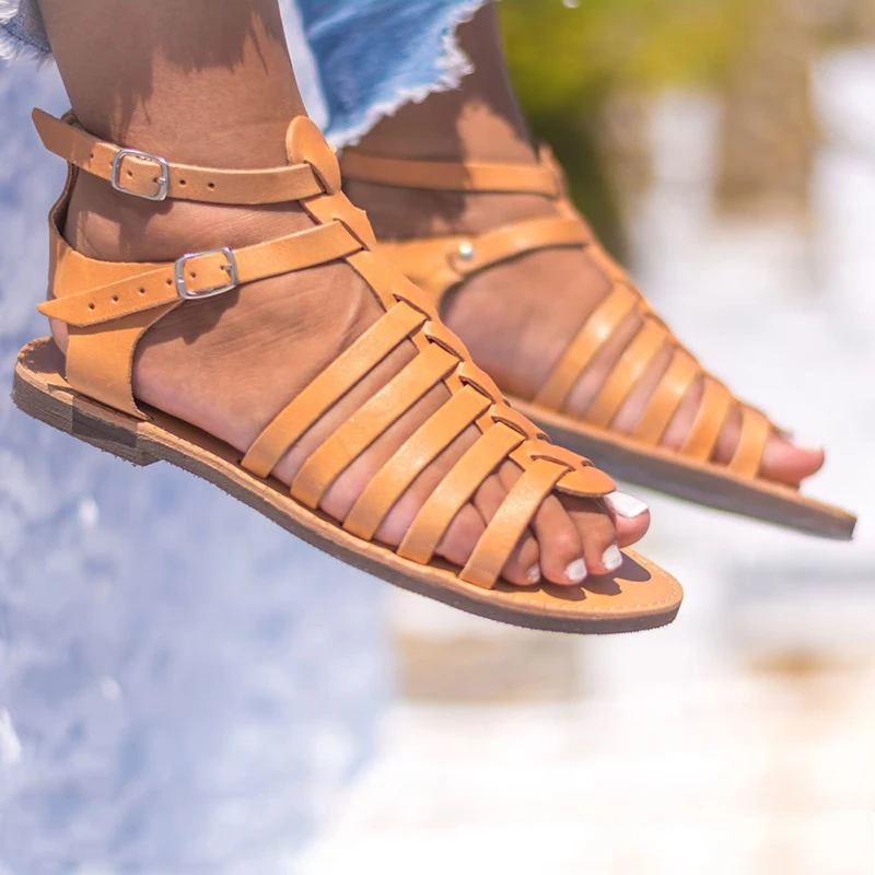 Летняя женская обувь Пляжные сандалии на плоской подошве Женские модные с