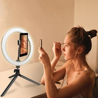 led ring light dimmable selfie lamp with mini tripod stand for phones camera for youtube video live photography studio ringlight